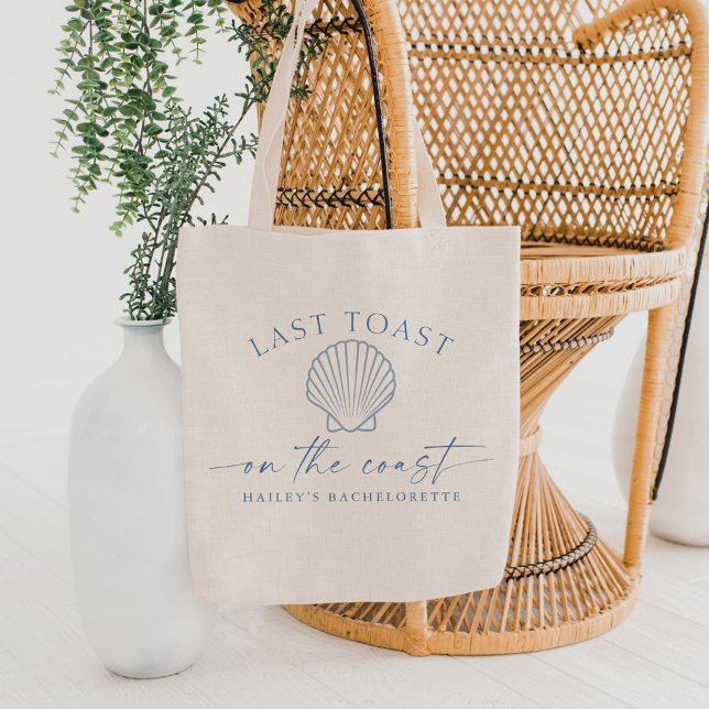 HAILEY Last Toast On The Coast Bachelorette Tote Bag (Creator Uploaded)