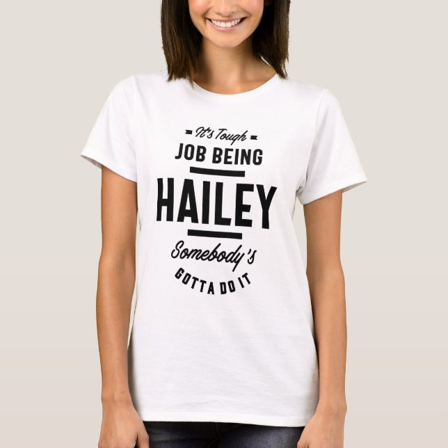 Hailey Personalised Name Birthday T-Shirt (Front)