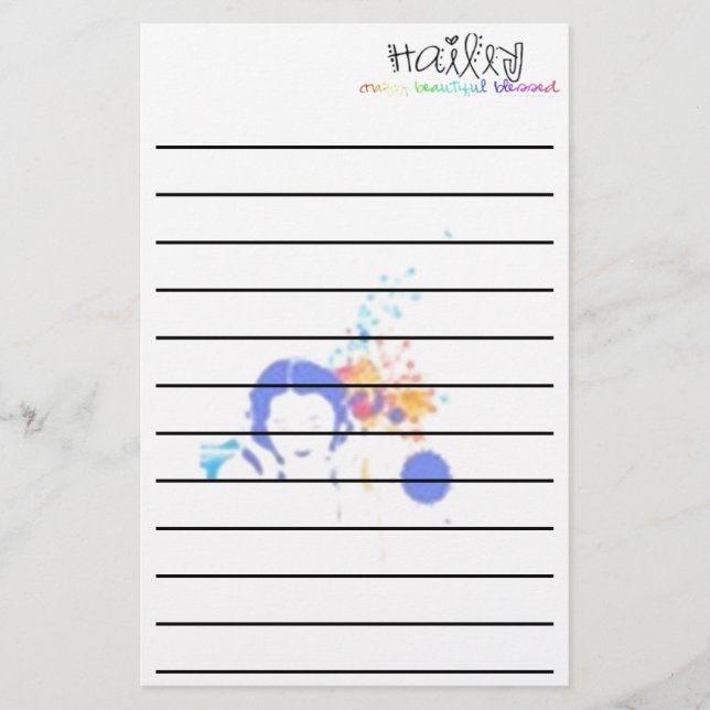 Hailey's Music Stationary Stationery (Front)
