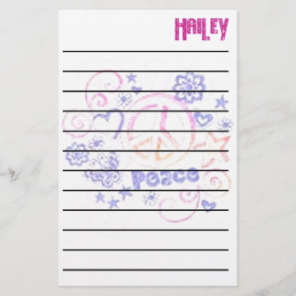 Hailey's Peace Stationary Stationery