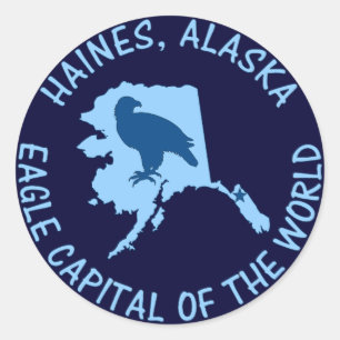 Haines, Alaska Eagle Capital of the World Classic Round Sticker