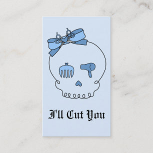 Hair Accessory Skull (Bow Detail - Blue Version 2) Appointment Card
