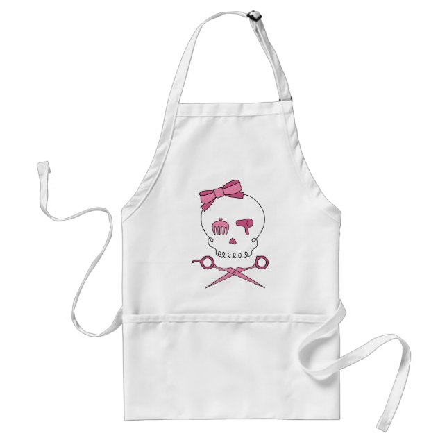 Hair Accessory Skull & Scissor Crossbones Standard Apron (Front)
