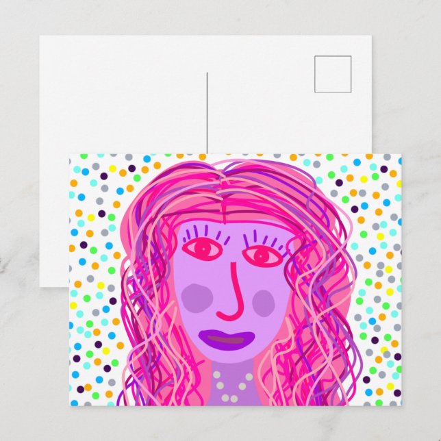 Hair: An Abstract Portrait  Postcard (Front/Back)