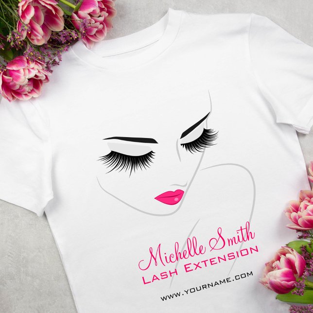 Hair and beauty Lash Extension company branding T-Shirt (Creator Uploaded)