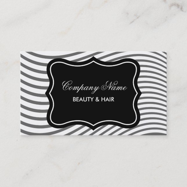 Hair and beauty salon business card template (Front)