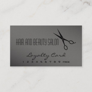 Hair and Beauty Salon Loyalty Card - Scissors