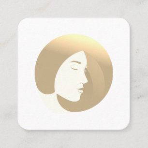 Hair and Beauty Stylist Square Business Card