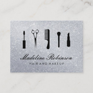 Hair and Makeup Glitter Appointment Card