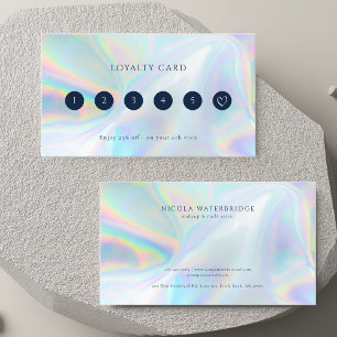 Hair and Makeup Iridescent Business Loyalty Card
