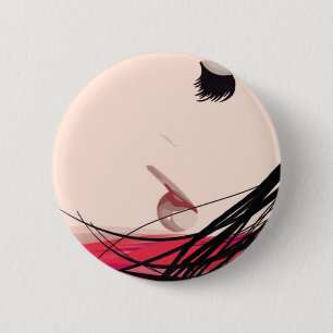Hair and Makeup Lady 6 Cm Round Badge