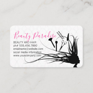 Hair and Makeup Tools Beauty Cosmetics Business Card