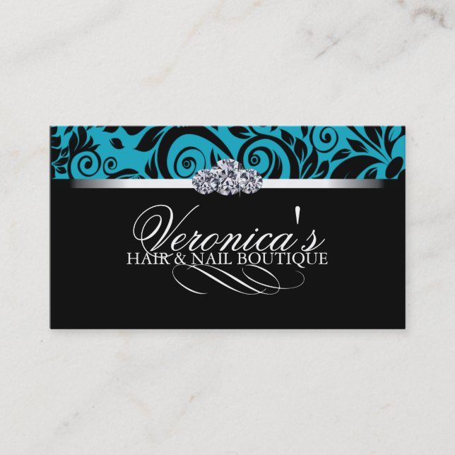 Hair and Nail Salon Business Cards (Front)
