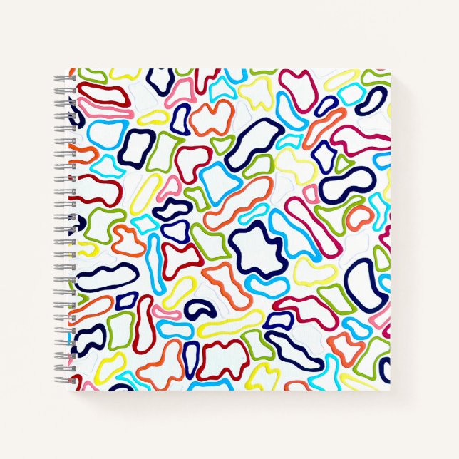 Hair Bands Square Notebook (Front)