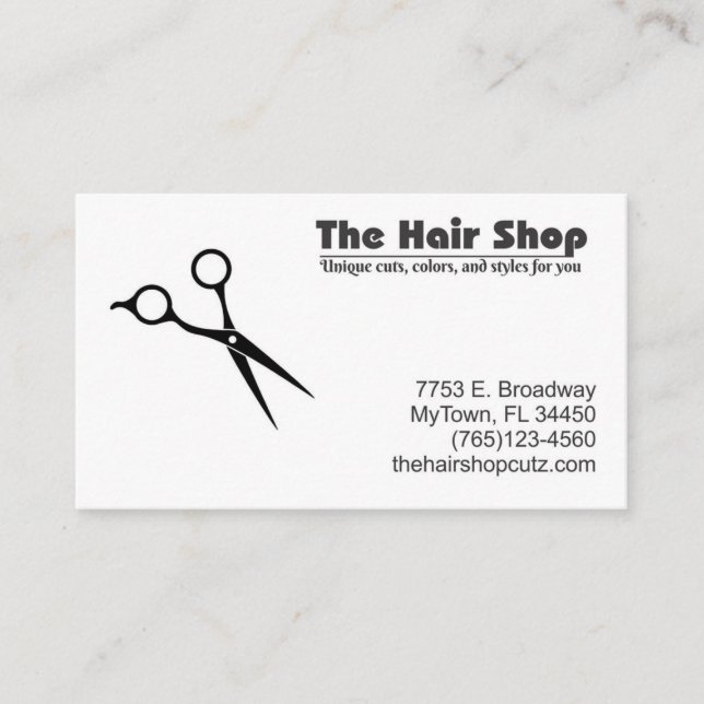 hair barber beautician cards (Front)