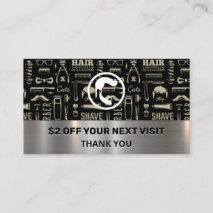 Hair Beard Barber Tools Pattern Discount Business Card