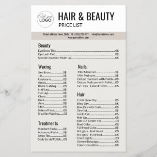 Hair Beauty Body Wax Manicure Pedicure Grey Grey Flyer