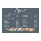 Hair Beauty Salon Beautician Menu Price Poster