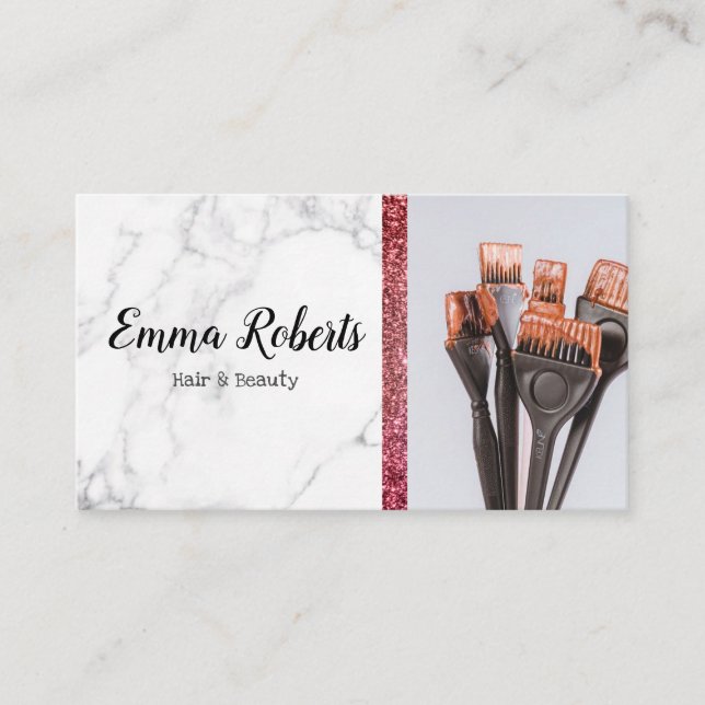 Hair & Beauty Specialist Salon Hairdresser Barber Business Card (Front)