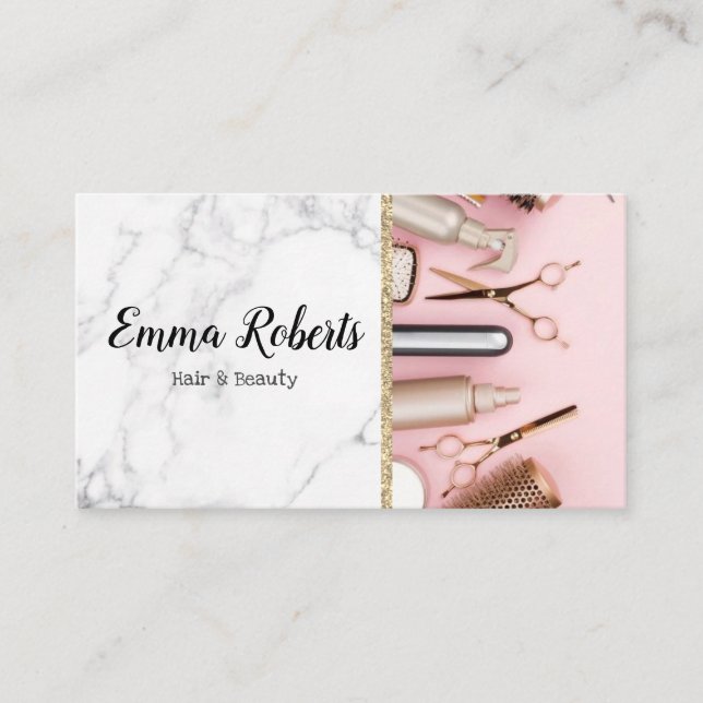 Hair & Beauty Specialist Salon Hairdresser Barber Business Card (Front)