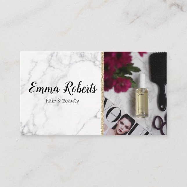 Hair & Beauty Specialist Salon Hairdresser Barber Business Card (Front)