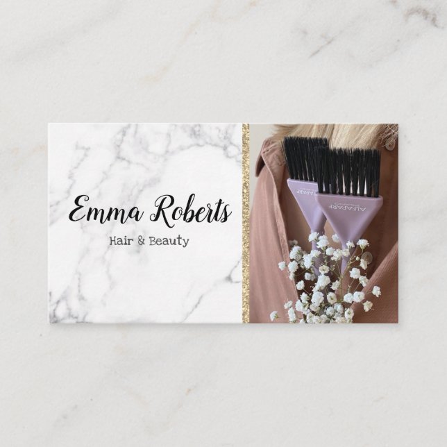 Hair & Beauty Specialist Salon Hairdresser Barber Business Card (Front)