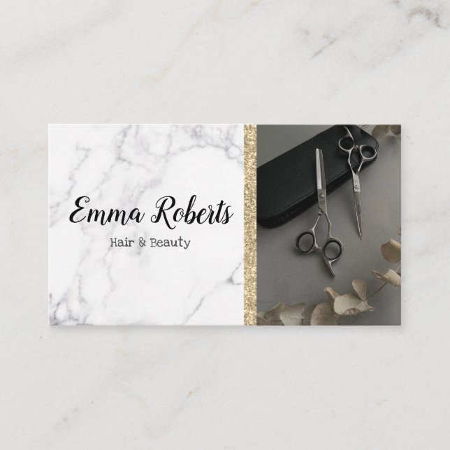 Hair & Beauty Specialist Salon Hairdresser Barber Business Card (Front)
