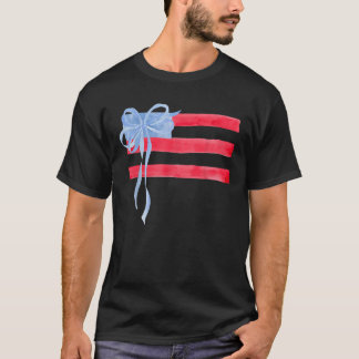 Hair bow American Flag 4th Of July T-Shirt