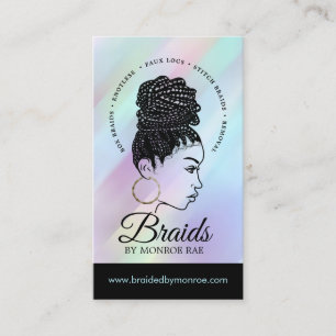 Hair Braider Braid Stylist Beautician Salon Business Card