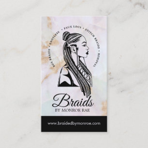 Hair Braider - Braids - Braiding - Stylist - Salon Business Card