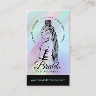 Hair Braider - Braids - Braiding - Stylist - Salon Business Card
