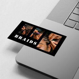 Hair Braiding Braids Photo Business Card