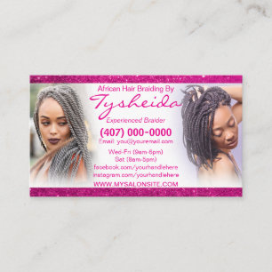 Hair Braiding Loctician Business Card Template