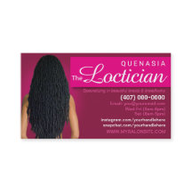 Hair Braiding Loctician Business Card Template