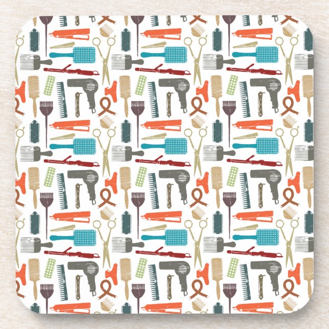 Hair Care Pattern Coaster (Front)