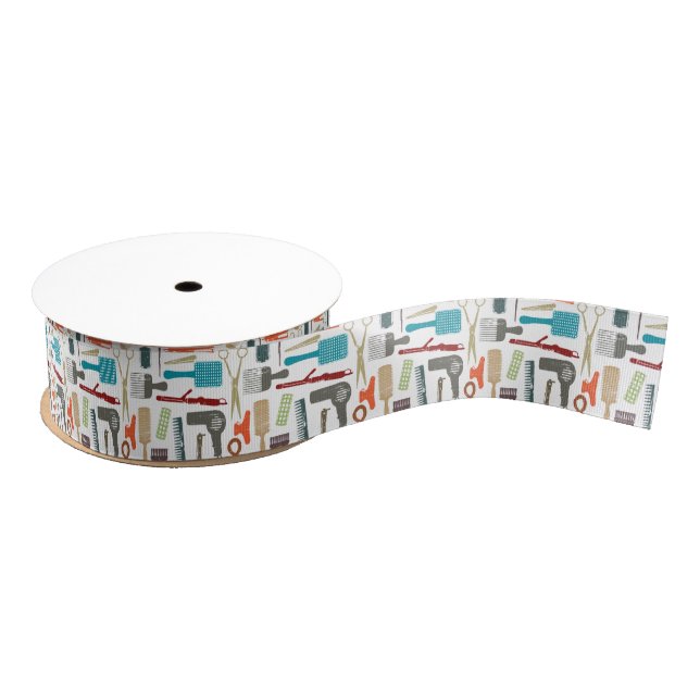 Hair Care Pattern Grosgrain Ribbon (Spool)