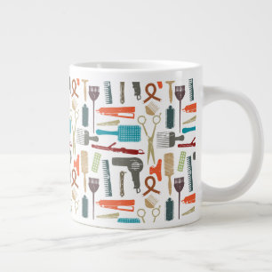 Hair Care Pattern Large Coffee Mug