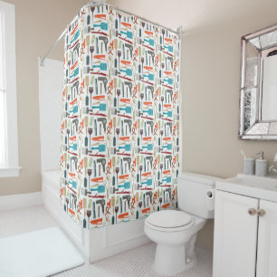 Hair Care Pattern Shower Curtain