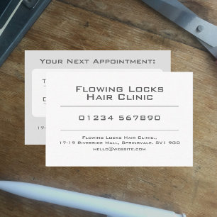 Hair Clinic Appointment Card