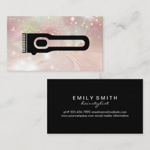 Hair Clipper Barber Star Dust Glow Bokeh Business Card