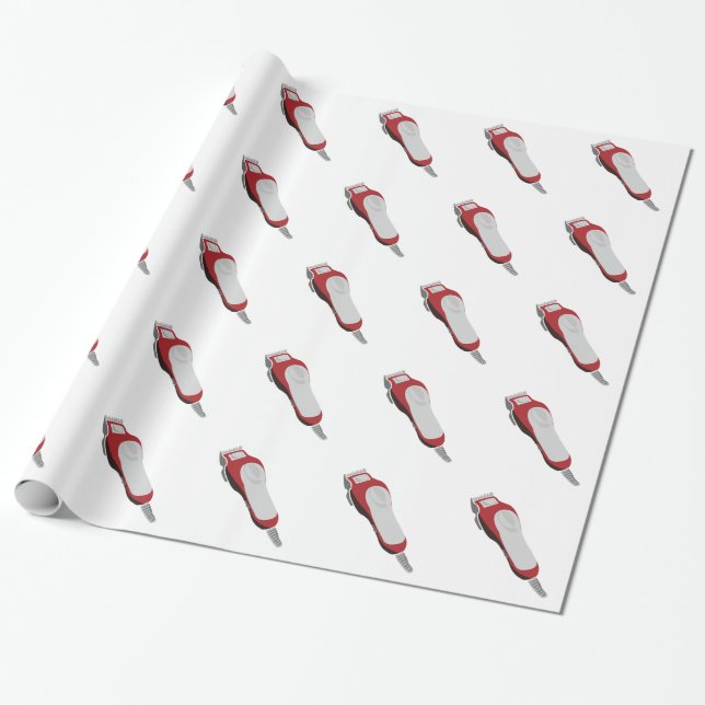 Hair Clipper Wrapping Paper (Unrolled)