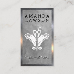 Hair Clippers and Scissors Barber Business Card