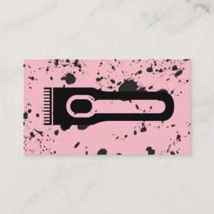 Hair Clippers Logo   Splatter Ink Business Card