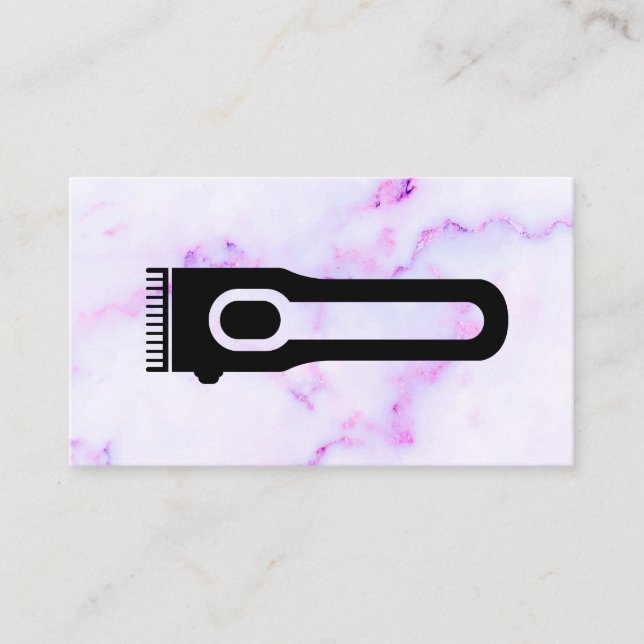 Hair Clippers | Marble Business Card (Front)
