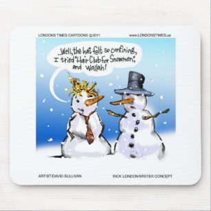 Hair Club For Snowmen Funny Christmas Mouse Pad