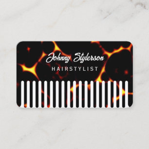 Hair comb looking hairstylist business card
