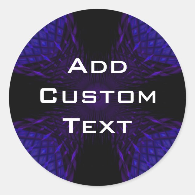 Hair Cross Blue Classic Round Sticker (Front)