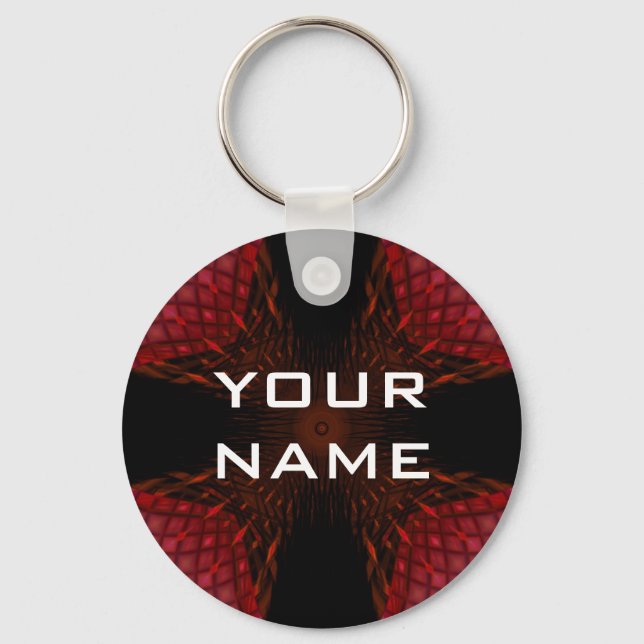 Hair Cross Red Key Ring (Front)