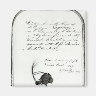 Hair cut from the head of Emperor Napoleon Magnet