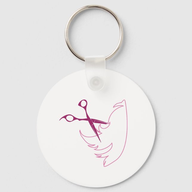 Hair Cut Key Ring (Front)